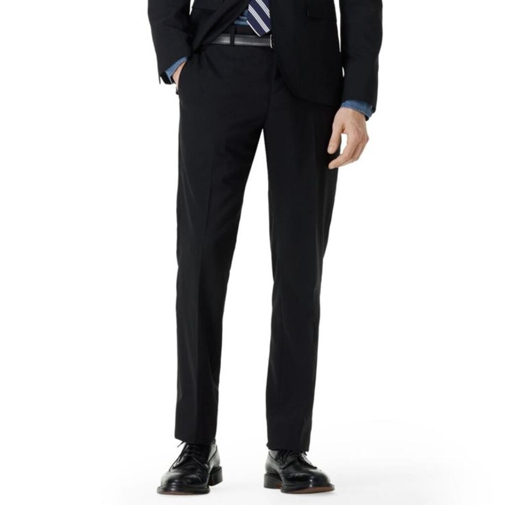 Club Monaco Mens Wright Suit Trouser Pants Size 32x29 Black Business Tailored